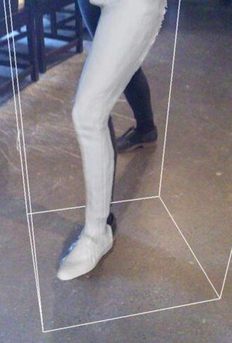 A 3D scan of a leg for orthotics.