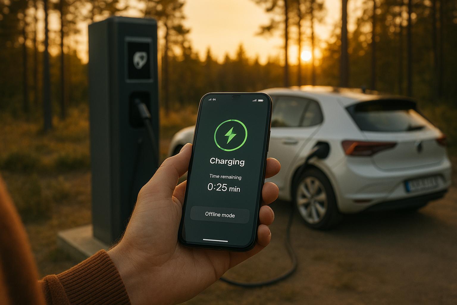 Offline Functionality in EV Charger Apps