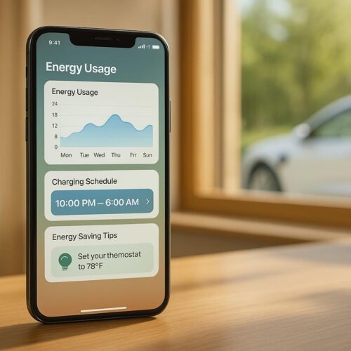 Scheduling Charges and Monitoring Energy Use in Mobile Interfaces