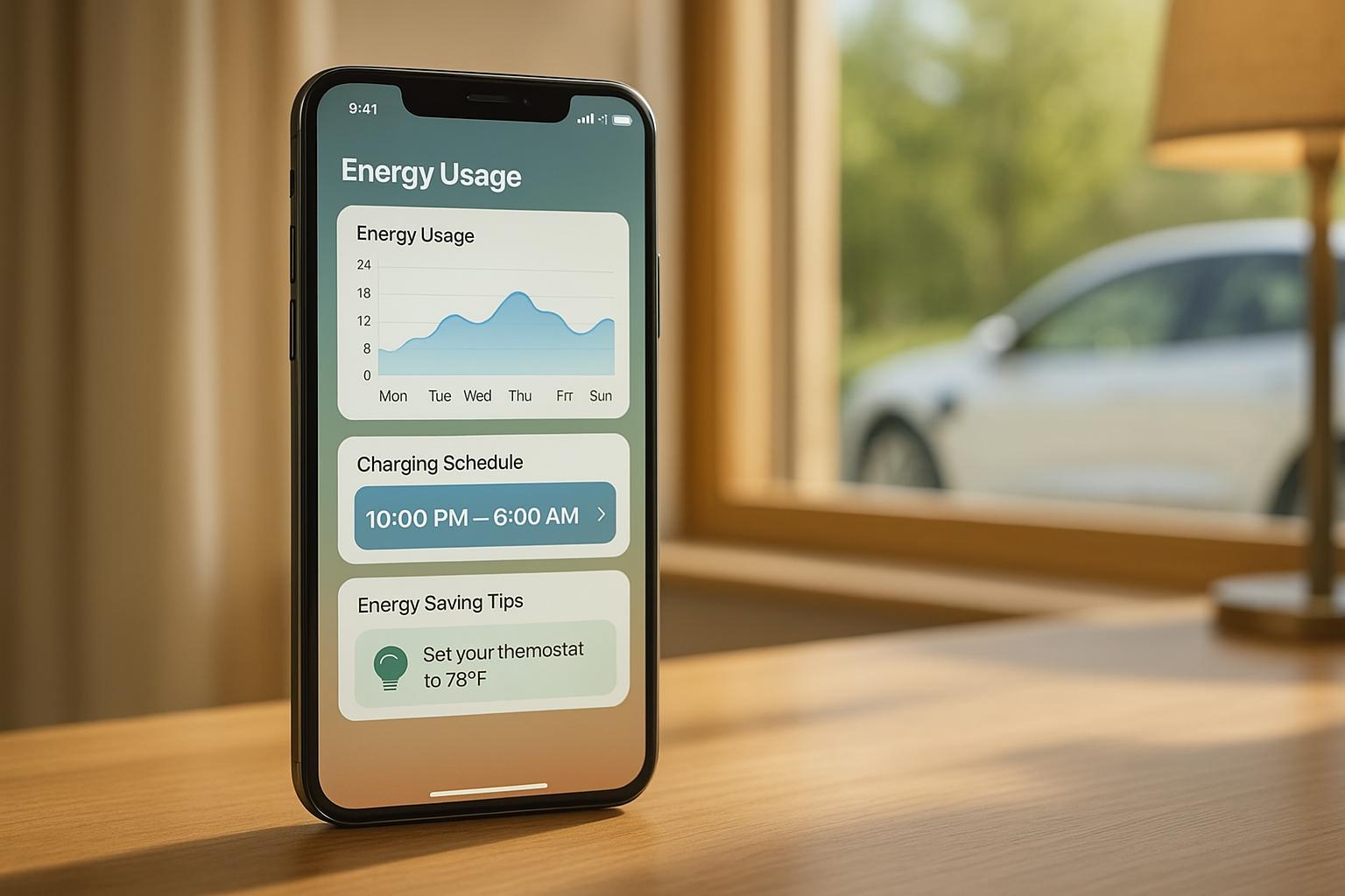 Scheduling Charges and Monitoring Energy Use in Mobile Interfaces