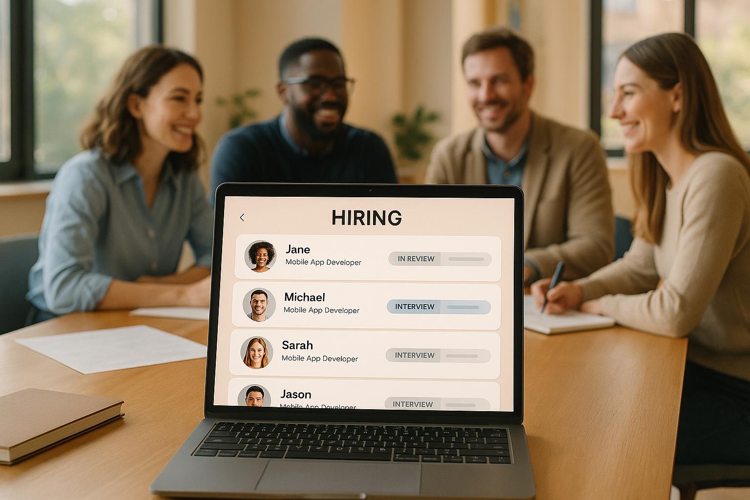 How do I speed up the hiring process for mobile app roles?