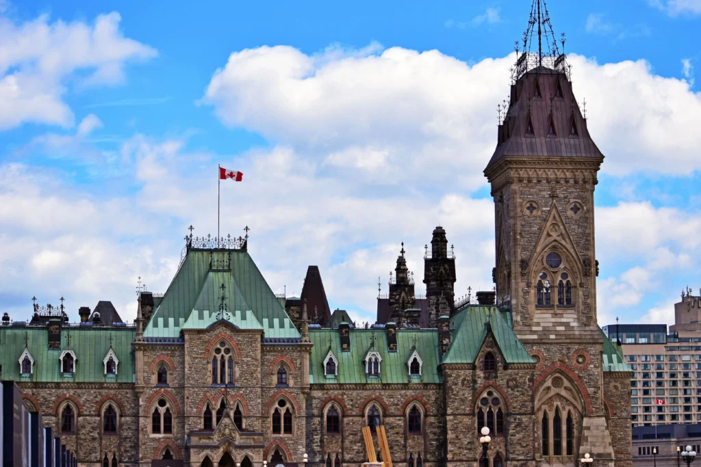 View of the Parliament Building in Ottawa